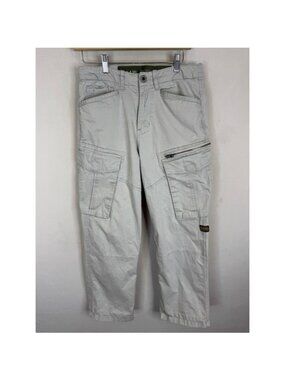 G-Star Raw Cargo Pants Men 30X29 Light Grey Straight Leg Utility Trousers hemmed